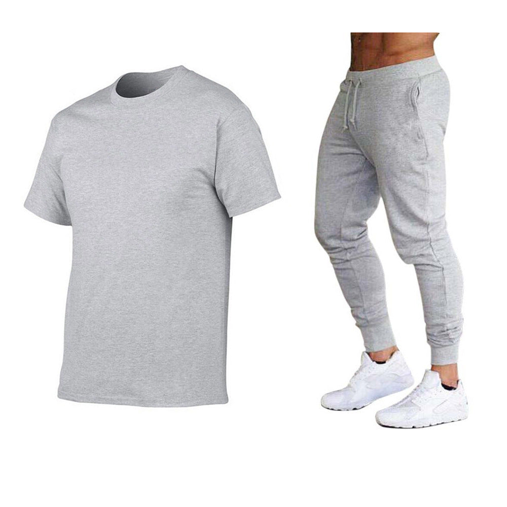 Herren sportliches T-Shirt und Jogginghose-Set mit funktionellem Design Aliams