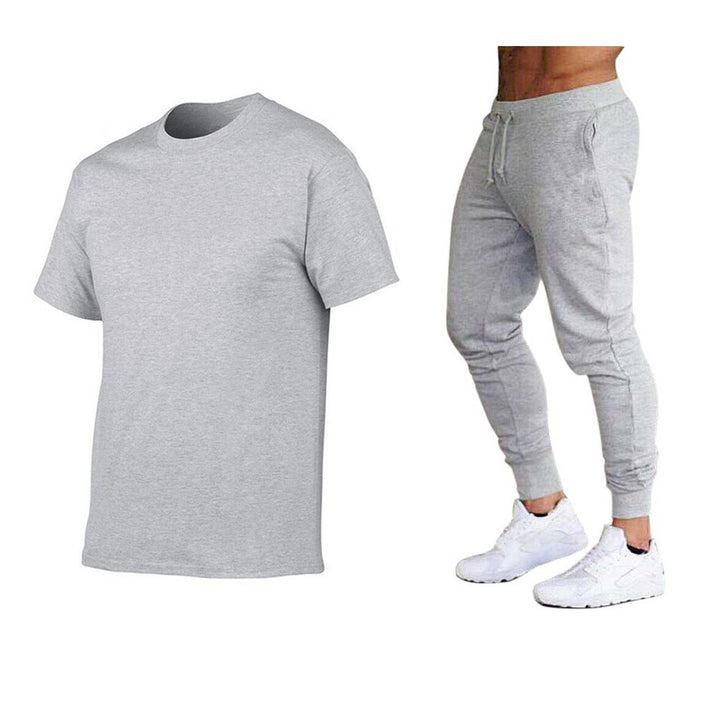 Herren sportliches T-Shirt und Jogginghose-Set mit funktionellem Design Aliams