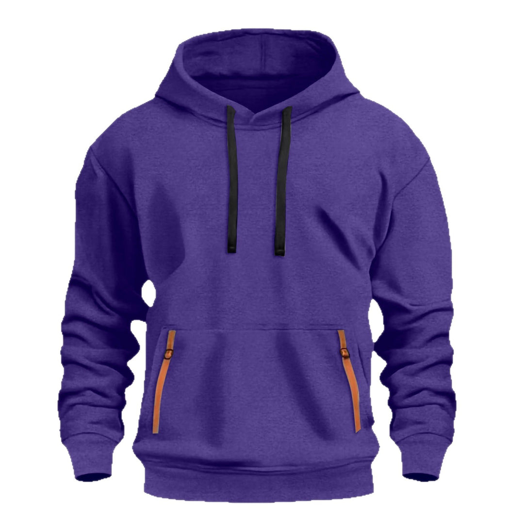 Herren Kapuzenpullover mit modischen Reißverschluss-Taschen Aliams