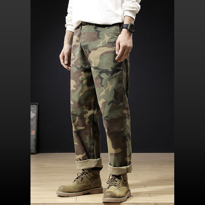 Herren Cargohose mit modernen Camouflage-Details und bequemen Schnitt Aliams