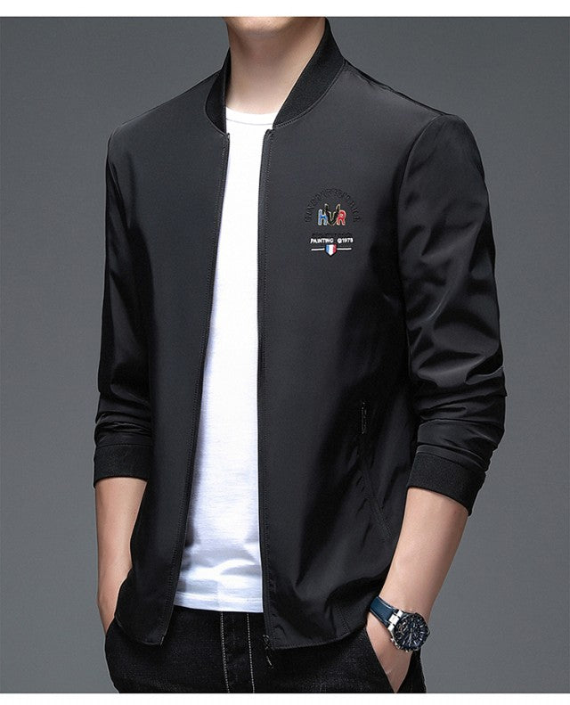 Herren sportliche Trendjacke mit Stickerei Aliams