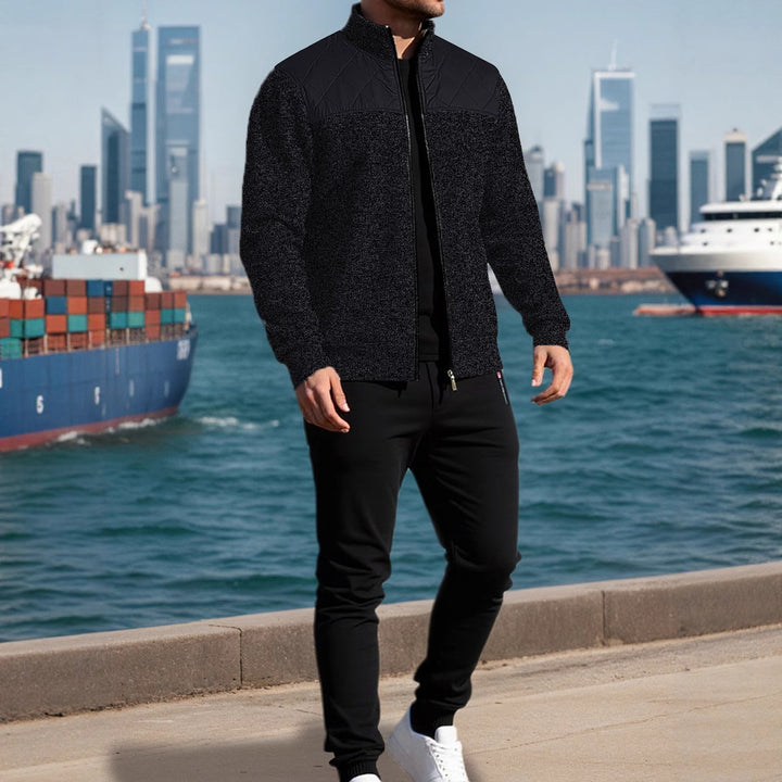Herren Sportliche Jacke mit Querrippen-Muster und leicht gepolstertem Schulterbereich Aliams