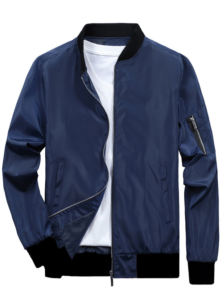 Herren Sportliche Bomberjacke mit praktischen Reißverschlusstaschen Aliams