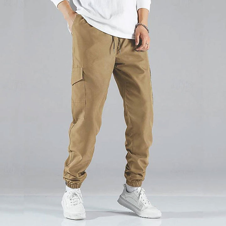 Herren Cargo-Hose mit elastischem Bund und multifunktionalen Taschen Aliams