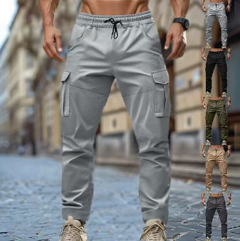 Herren Cargo-Hose mit elastischem Bund und praktischen Taschen Aliams