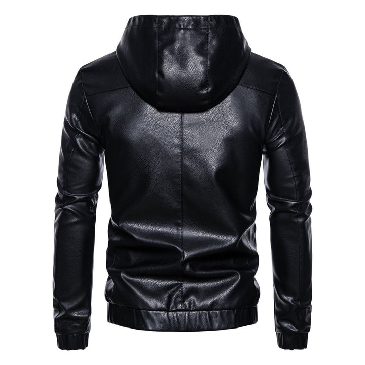 Herren Kunstlederjacke mit praktischem Kapuzen Design und sportiven Details Aliams