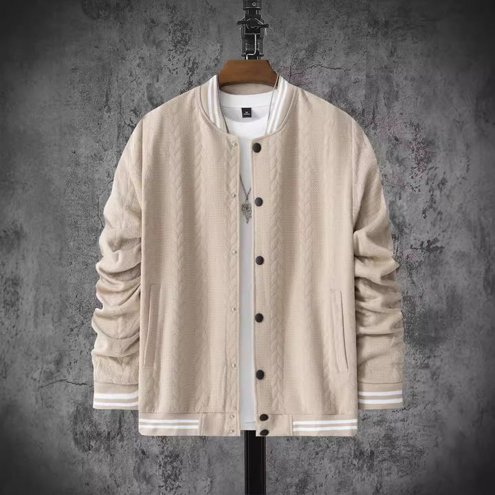 Herren Sportliche Übergangsjacke mit dekorativen Streifen und praktischen Taschen Aliams