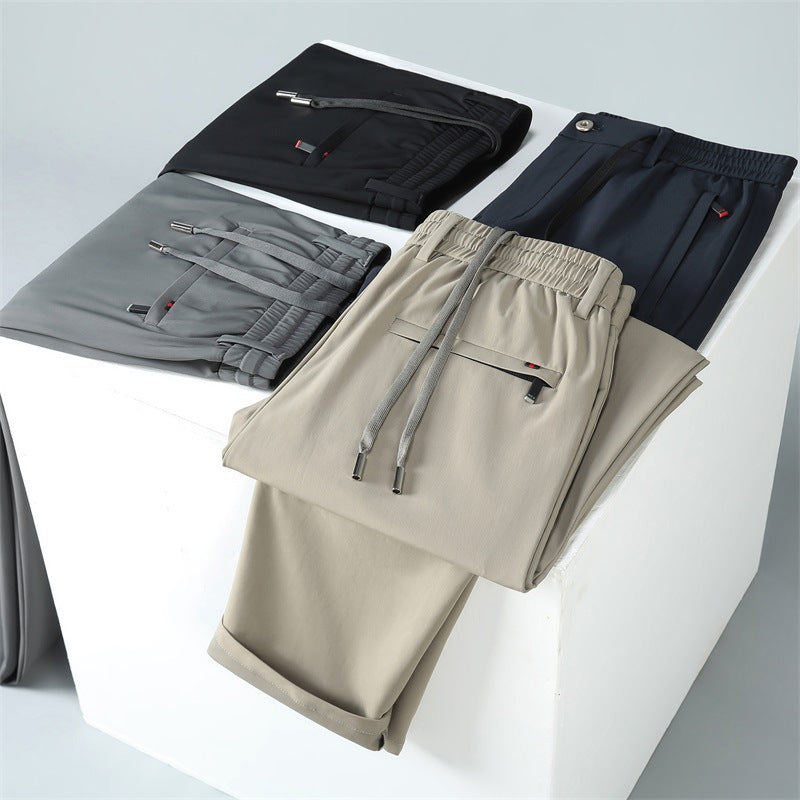 Herren bequeme Sporthose mit elastischem Bund und seitlichen Reißverschlusstaschen Aliams