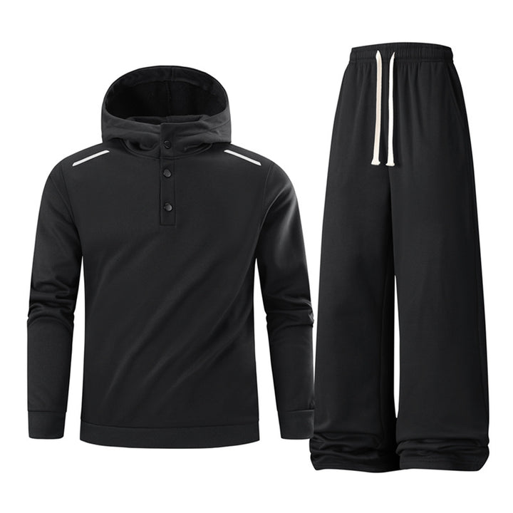 Herren Sportliches Hoodie-Set mit elastischen Jogginghosen Aliams