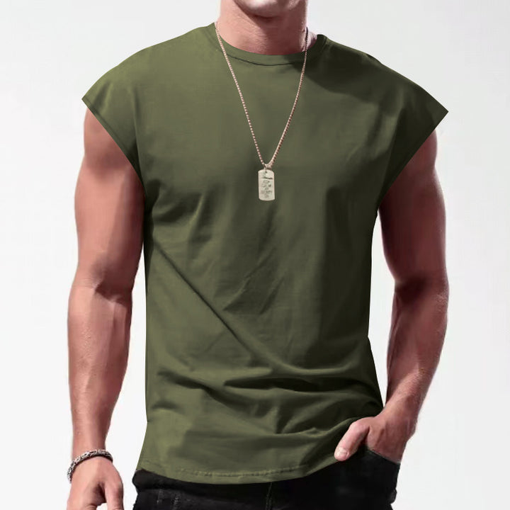 Herren Ärmelloses Sportshirt aus atmungsaktivem Material mit stylischem Design Aliams