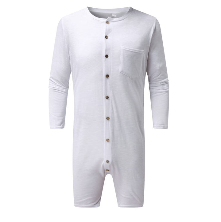 Damen Langarm Overall mit Knopfleiste und praktischer Brusttasche Aliams