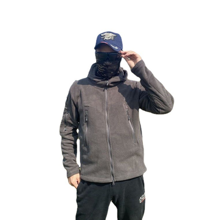 Herren Fleecejacke mit multifunktionalen Reißverschlusstaschen Aliams