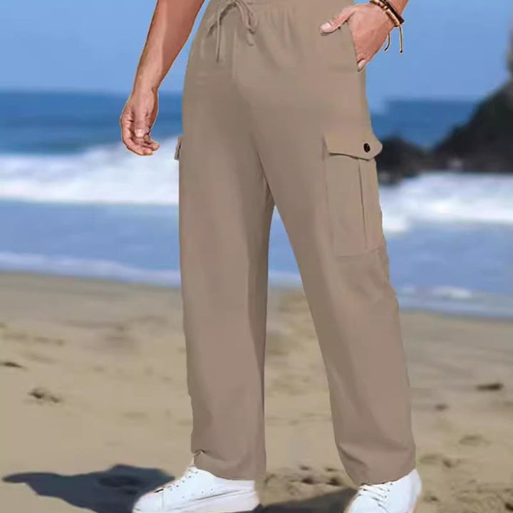 Herren Cargo-Hose mit verstellbarem Bund und praktischen Taschen Aliams