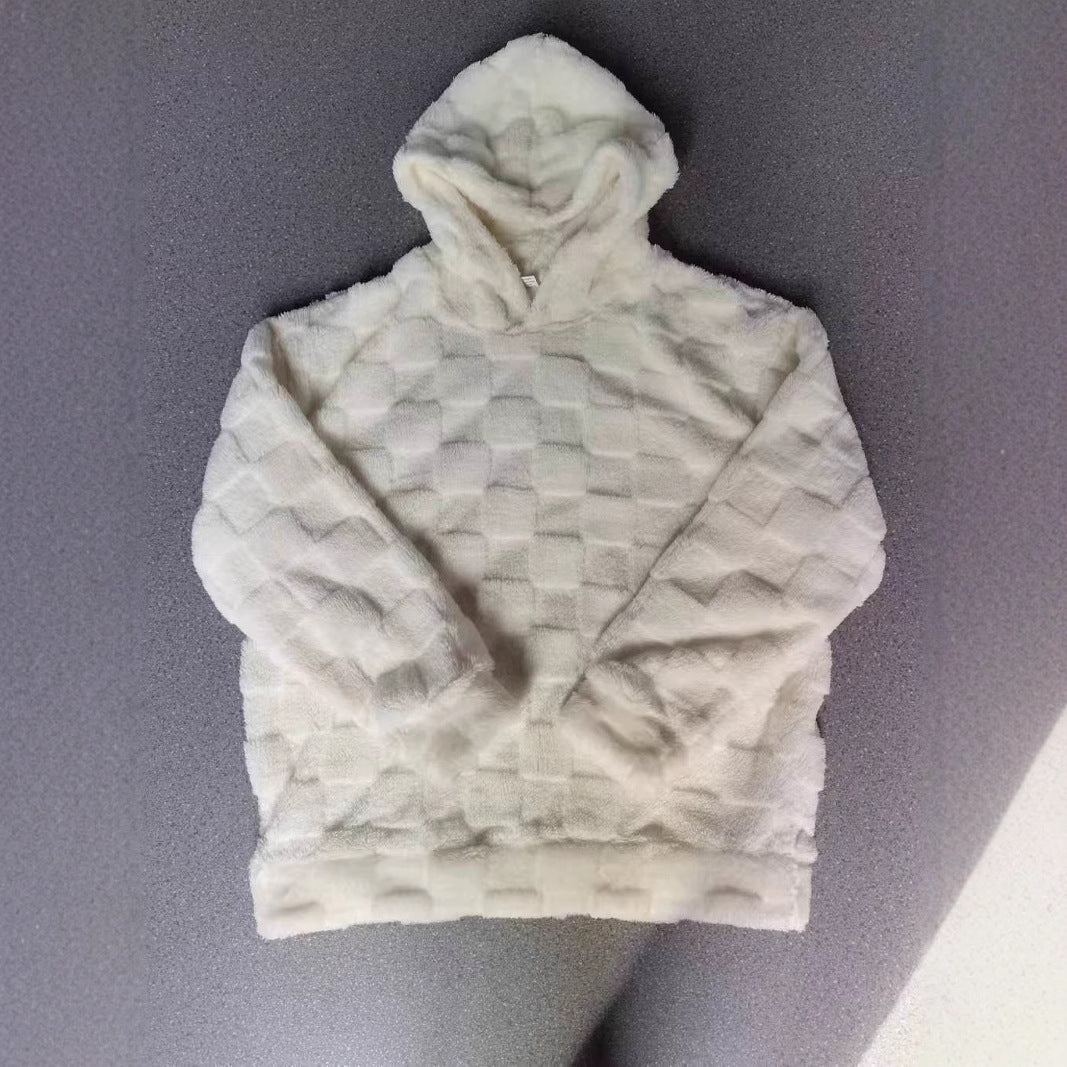 Herren gemütlicher Fleece-Hoodie mit strukturierter Oberfläche Aliams