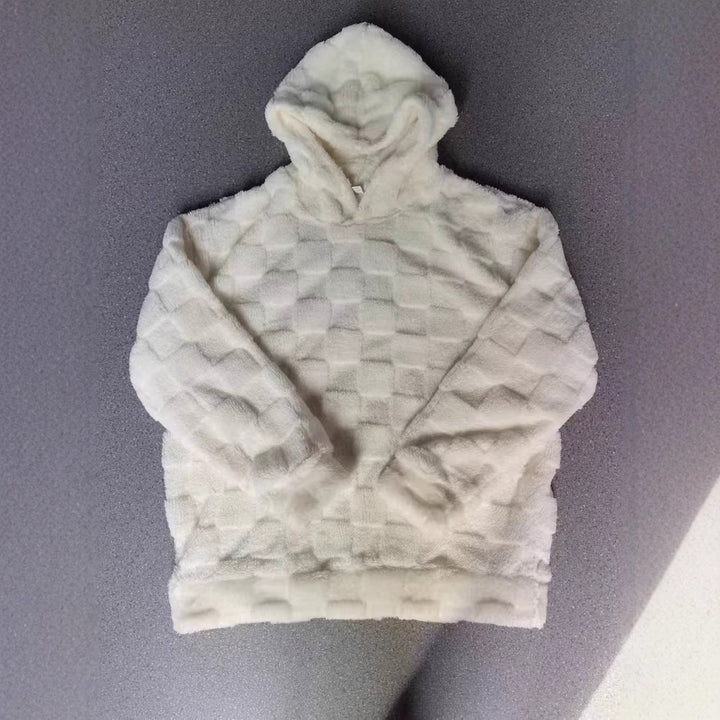 Herren gemütlicher Fleece-Hoodie mit strukturierter Oberfläche Aliams