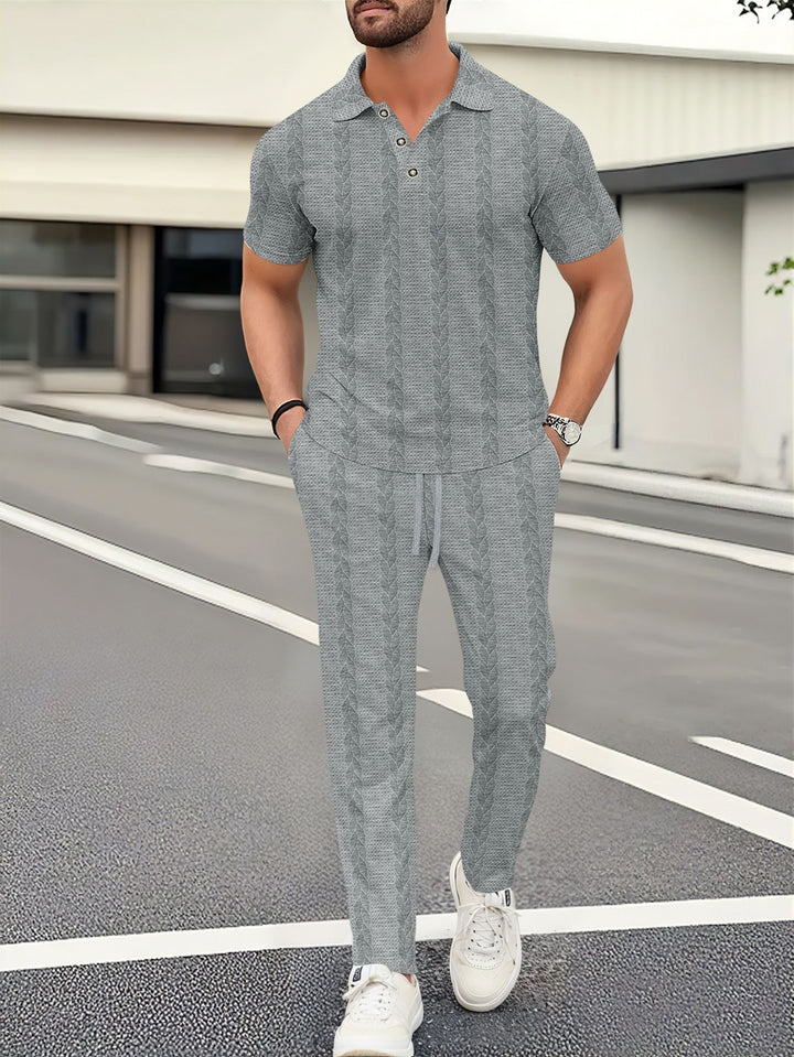 Herren Freizeitanzug mit strukturiertem Oberteil und bequemen Jogginghosen Aliams