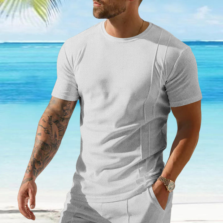 Herren Sportliches Kurzarm-T-Shirt mit strukturiertem Design Aliams
