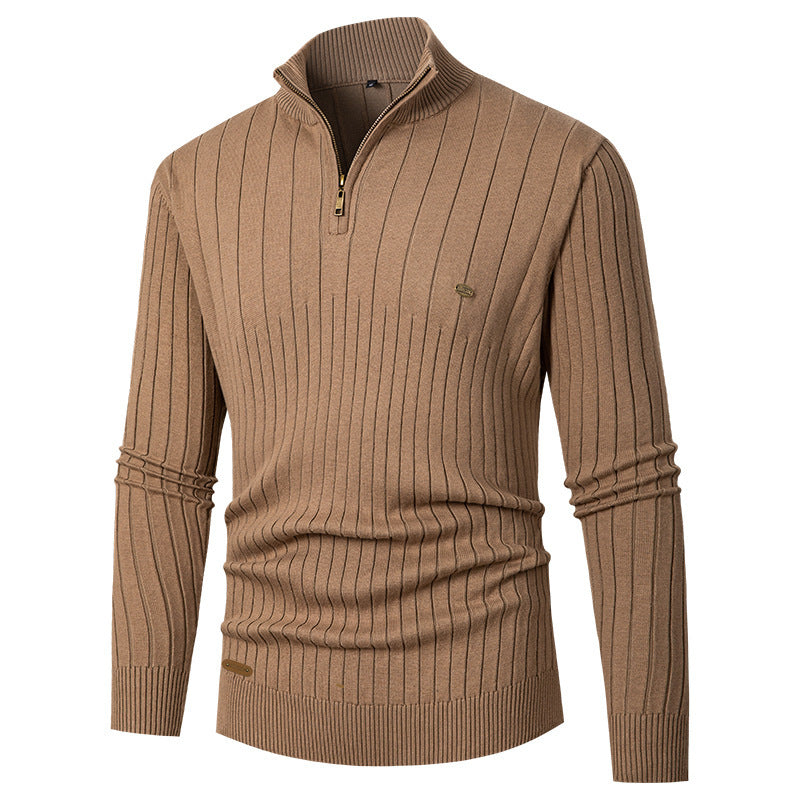 Herren Pullover mit Stehkragen und Feinstrick Aliams