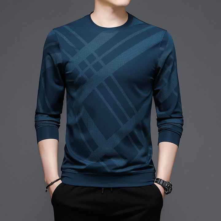 Herren atmungsaktives Langarmshirt mit modernem Karomuster Aliams