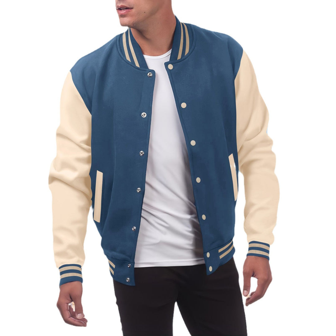 Herren Collegejacke im sportlichen Retro-Stil mit kontrastierenden Ärmeln Aliams