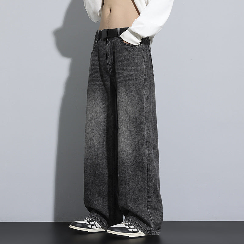 Unisex Weit geschnittene Denim-Jeans Aliams