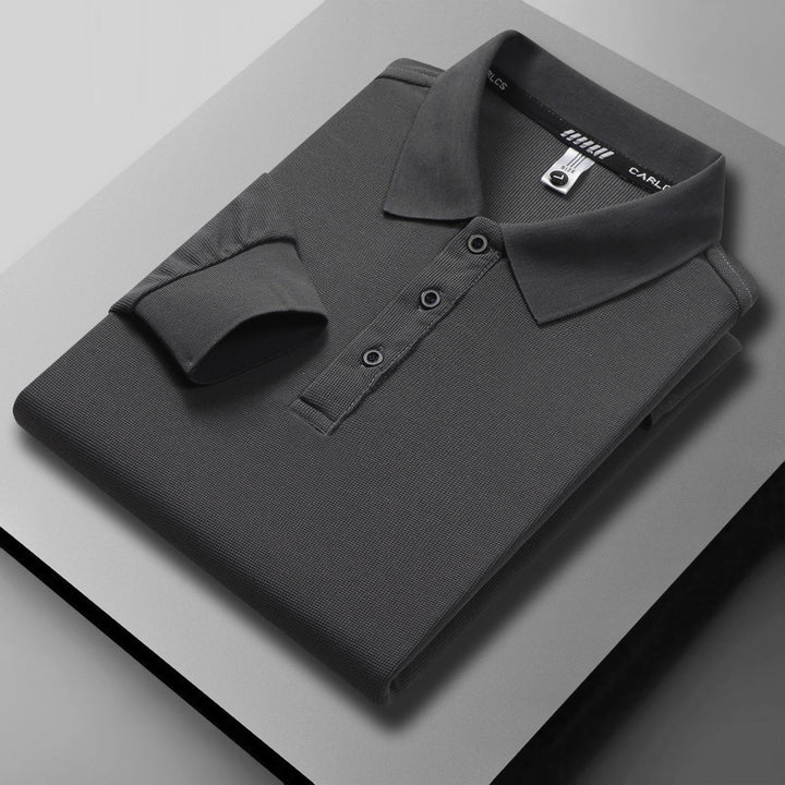 Herren atmungsaktives Piqué Poloshirt mit eleganter Knopfleiste Aliams