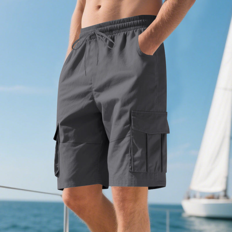 Herren Cargo-Shorts mit praktischen Seitentaschen und elastischem Bund Aliams