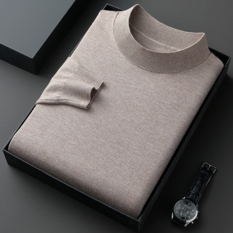 Herren eleganter Rundhalspullover aus feiner Baumwollmischung Aliams