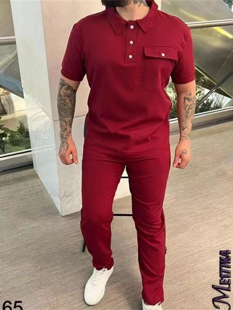 Stylisches Polo- und Hosen-Set für Herren Aliams