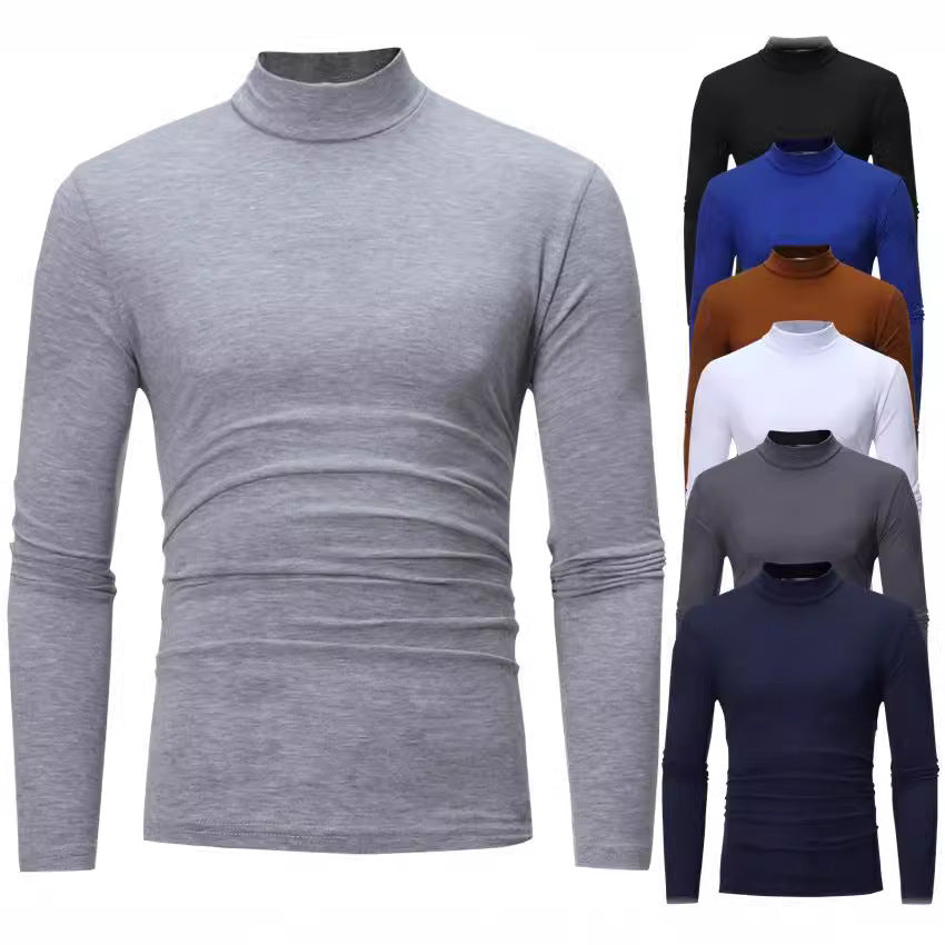 Herren elegantes Rollkragen-T-Shirt aus weichem Jersey Aliams