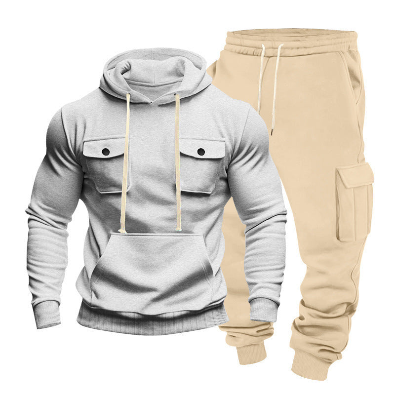 Herren Kapuzenpullover und Cargo-Hosen Set Aliams