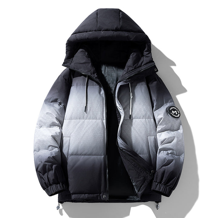 Herren isolierte Winterjacke mit modischem Farbverlauf Aliams