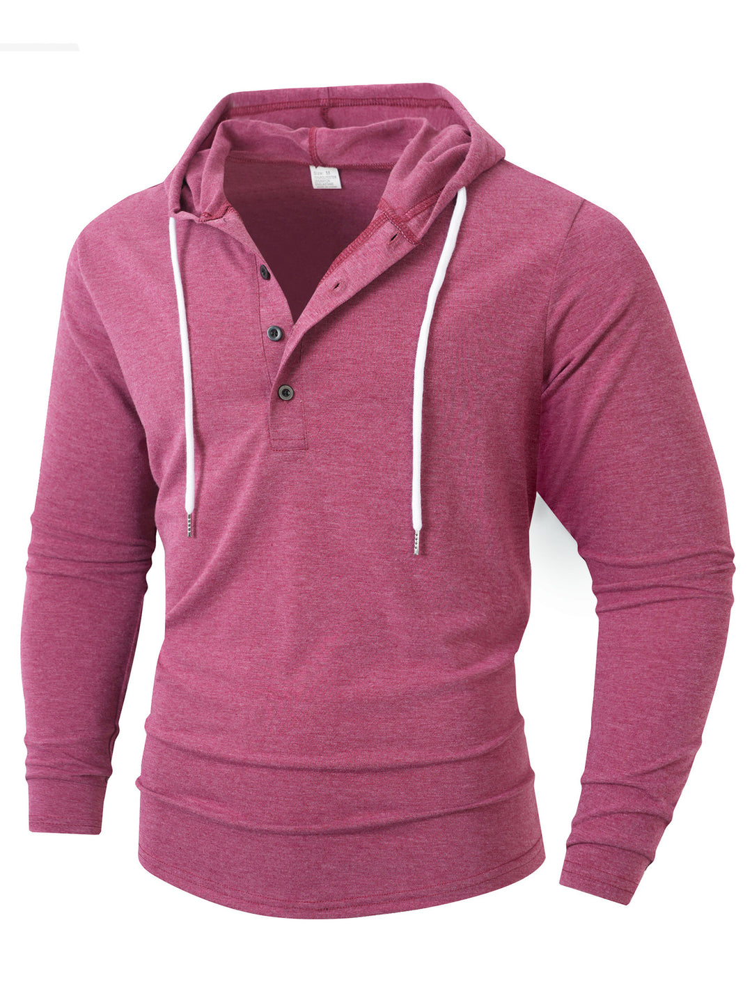 Herren Kapuzenshirt mit modernem Knopfverschluss und atmungsaktivem Stoff Aliams