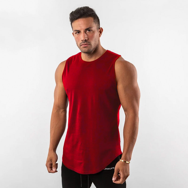 Herren Atmungsaktives Muscleshirt mit Rundhalsausschnitt und ergonomischem Schnitt Aliams