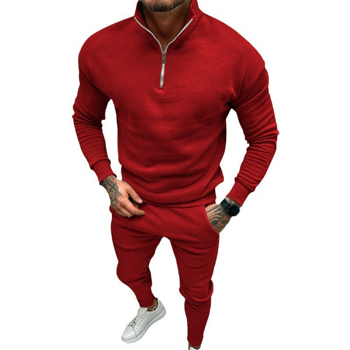 Herren Sportlicher Sweater mit Halbzip und elastischen Jogginghosen Aliams