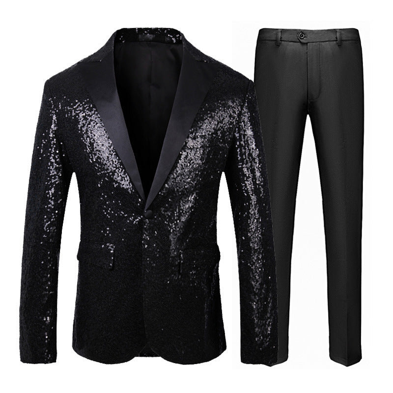 Herren Glitzerndes Smokingset mit elegantem Schnitt Aliams