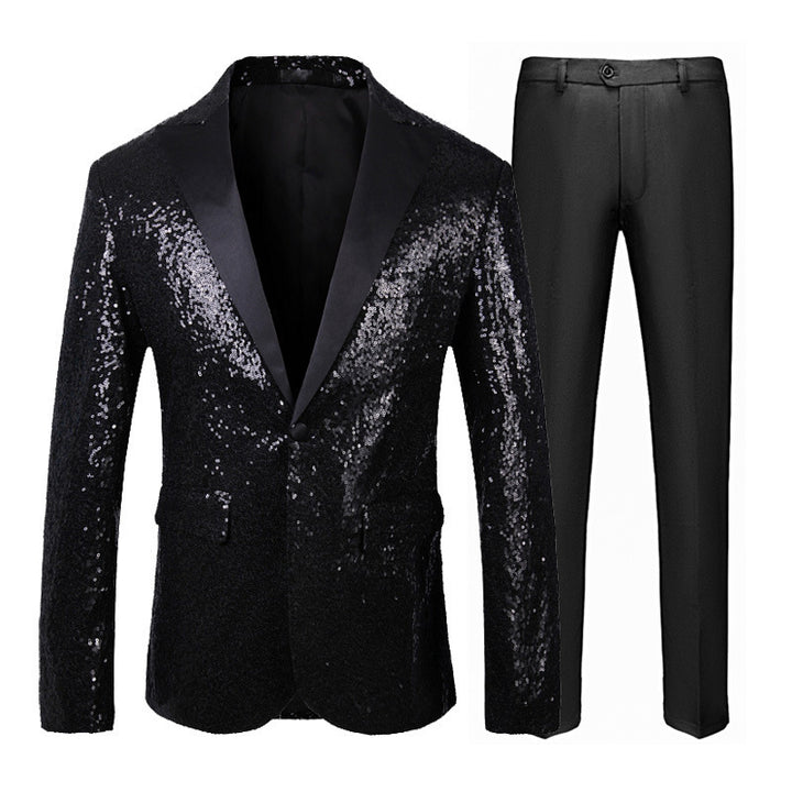 Herren Glitzerndes Smokingset mit elegantem Schnitt Aliams