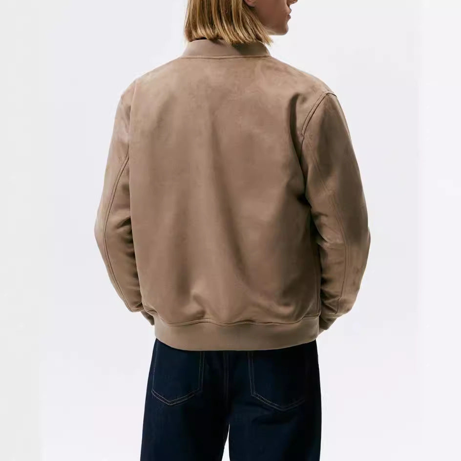 Herren Casual Elegante Sweatjacke mit Rundhalsausschnitt und seitlichen Eingrifftaschen Hedi-Mode