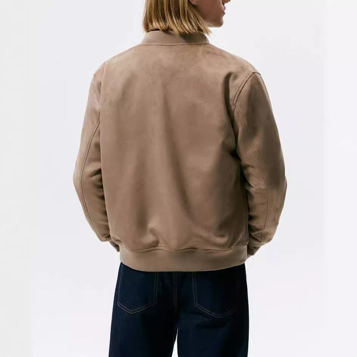 Herren Casual Elegante Sweatjacke mit Rundhalsausschnitt und seitlichen Eingrifftaschen Hedi-Mode