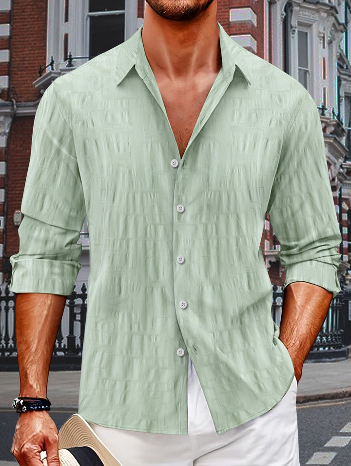 Herren stylische Langarmhemd Aliams