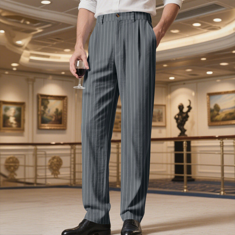 Herren elegante Streifenhose mit hohem Tragekomfort und stilvollem Design Aliams