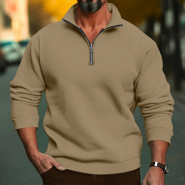 Herren Fleece Hoodie mit Reißverschluss und bequemen Bündchen Aliams