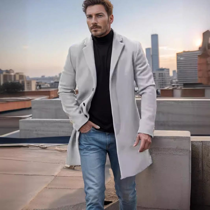 Herren eleganter und moderner Wollmantel Aliams
