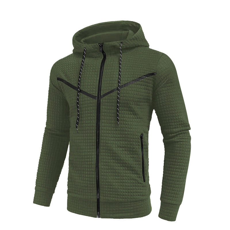 Herren stylische Jacke mit strukturiertem Design und praktischem Reißverschluss Aliams