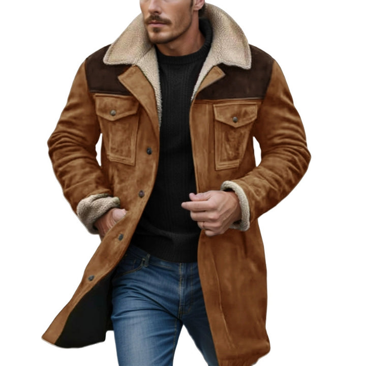Herren erstklassige Wildlederjacke mit Teddyfutter Aliams
