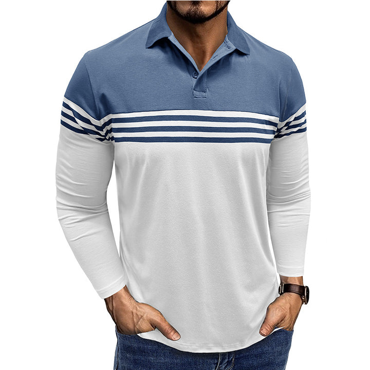 Herren Poloshirt mit modischem Streifenmix und hochwertigem Baumwollmaterial Aliams