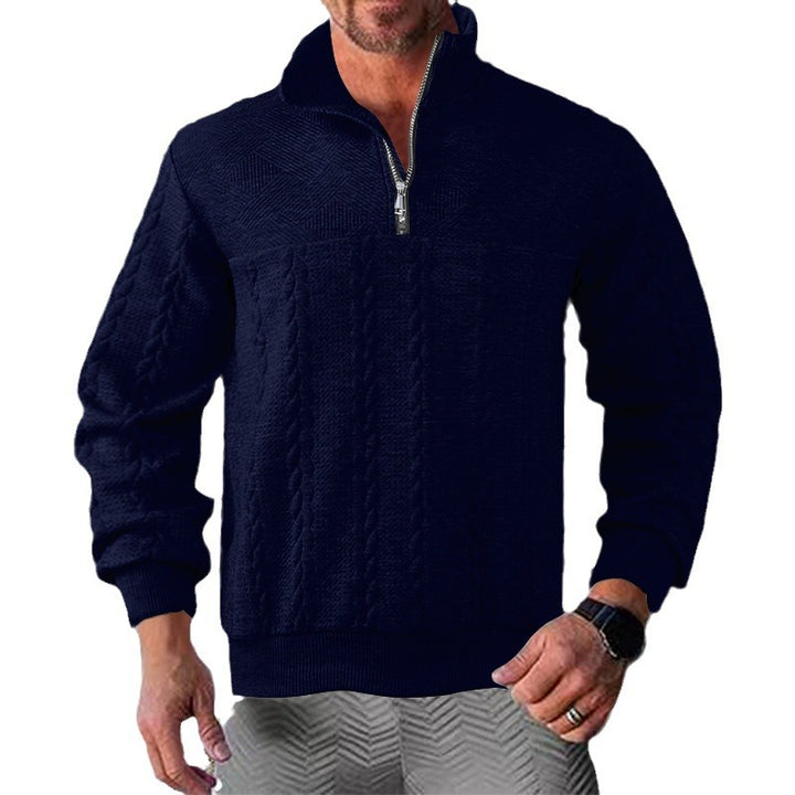 Herren Zip-Pullover mit strukturiertem Design Aliams