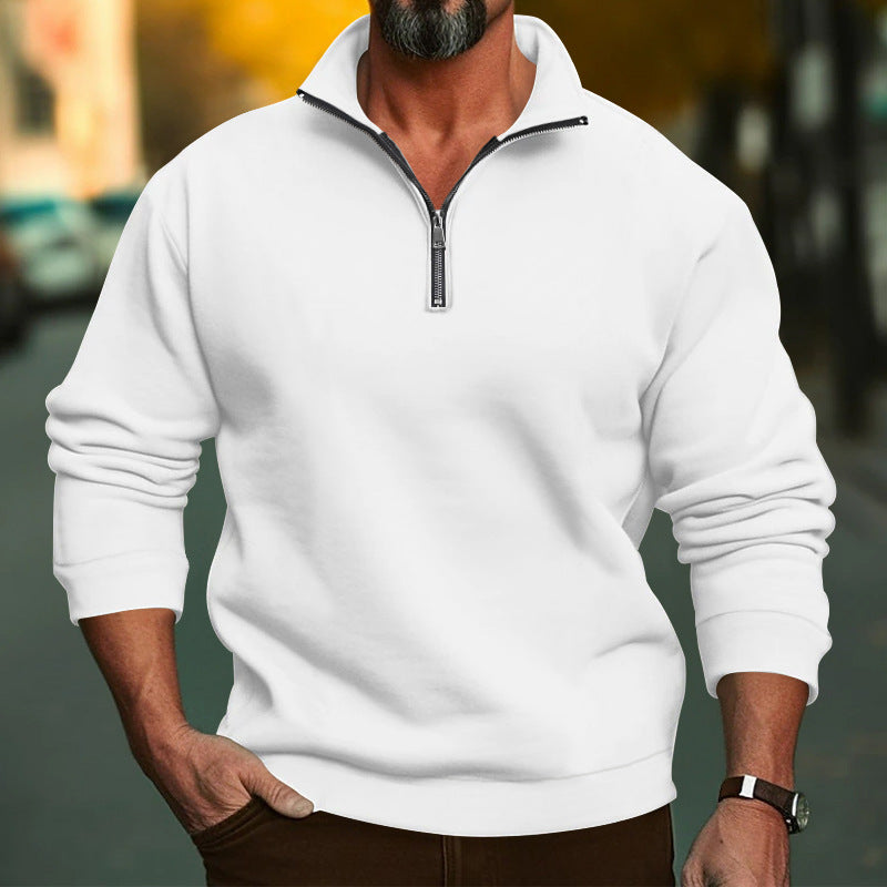 Herren Freizeit-Hoodie mit Reißverschluss und elastischen Bündchen Aliams