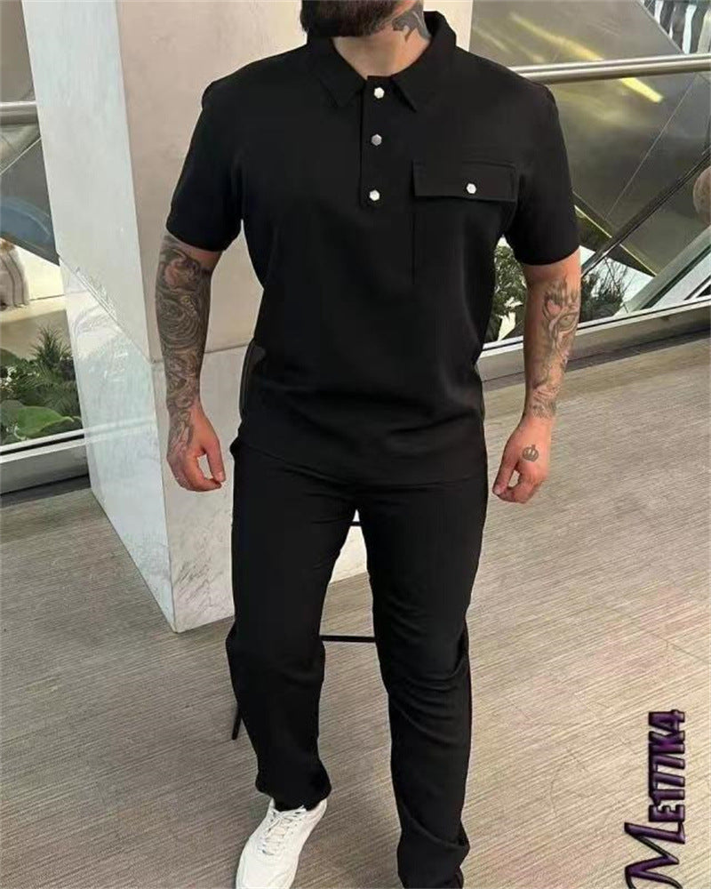 Stylisches Polo- und Hosen-Set für Herren Aliams