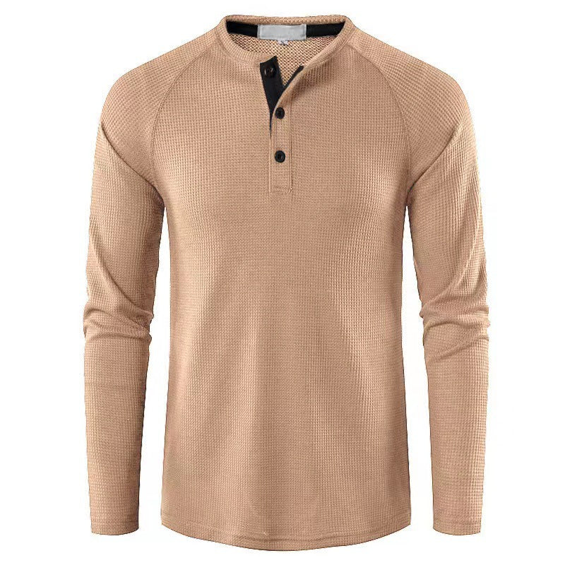 Herren elegantes Longsleeve mit Knopfleiste Aliams